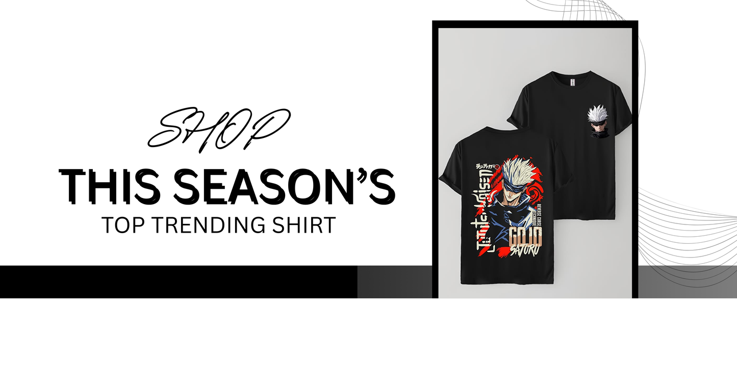 Gojo Satura Anime Oversized premuim  T-Shirt - streetwear edition